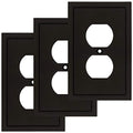 Modern Edge Decorative Wall Plate Switch Plate Outlet Cover (3 Count)