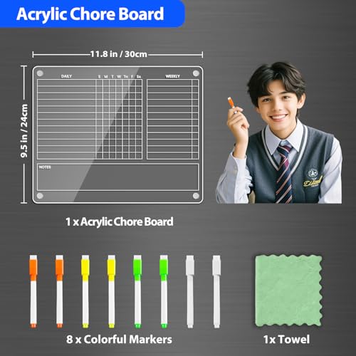 Acrylic Magnetic Chore Chart for Adults