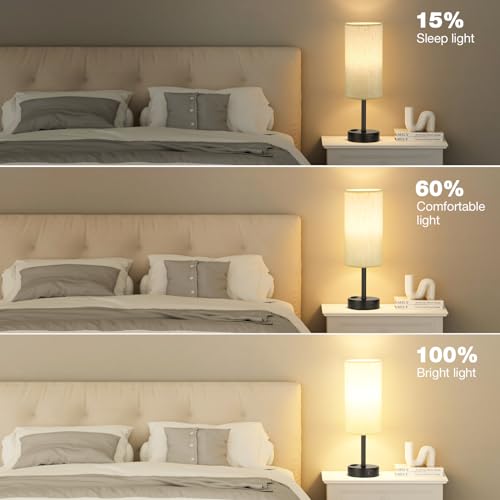Light Beige Table Lamp for Nightstand