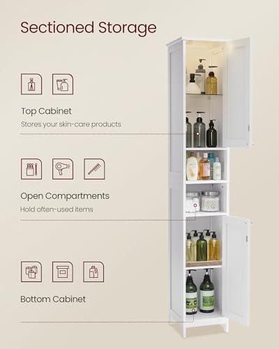 Tall Storage Cabinet with Lights