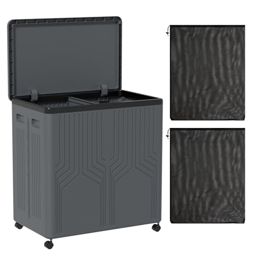 120L 2 Section Laundry Hamper