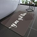 Bath Mat Bathroom Mat Rugs Super Absorbent Shower Mats Non Slip Quick Dry Thin Rubber Mats for Bathroom Floor Fit Under Door