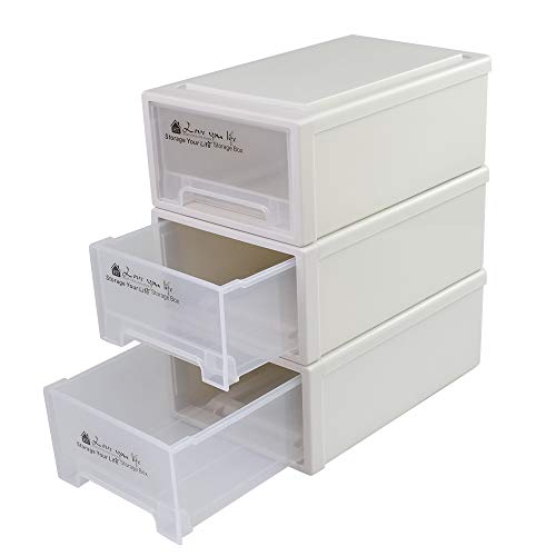 6 Quart Stacking Storage Drawer Unit Front Box (3 Count)