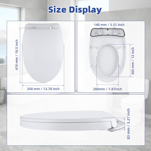 SS124 Toilet Seat Replacement Compatible with TOTO