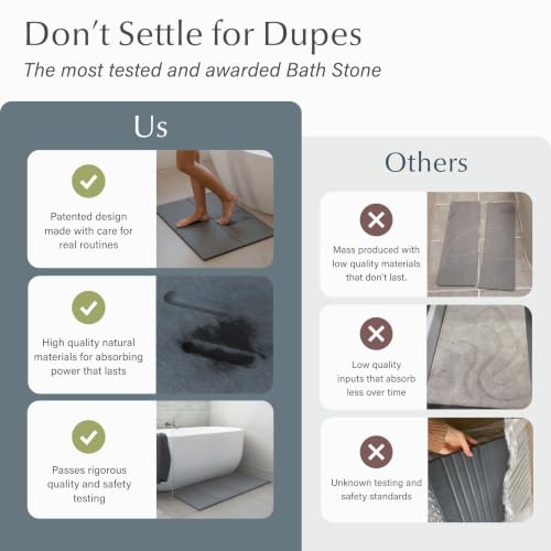 Home Stone Bath Mat for Bathroom