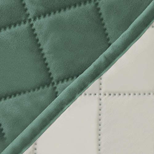 Reversible Loveseat Couch Cover for 2 Cushion Couch Sofa Cover for Dogs Water Resistant Furniture Protector with Foam Sticks Elastic Straps for Pet