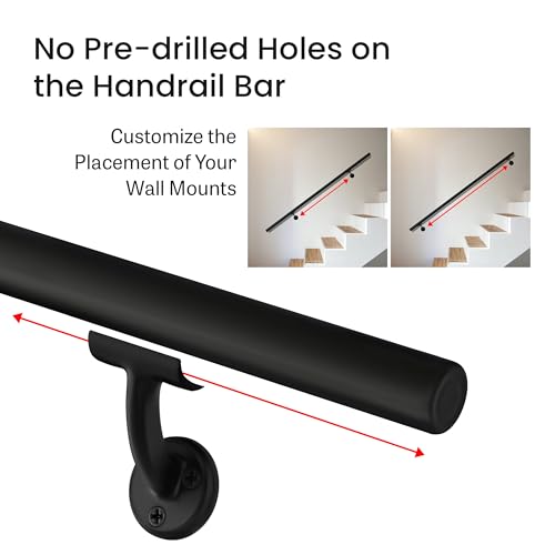 Meranti Aluminum Handrail for Indoor or Outdoor Steps and Stairs