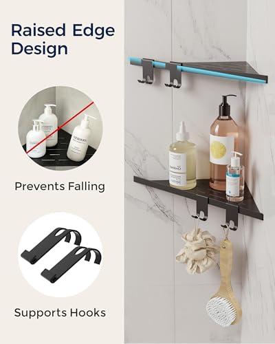 Black Shower Corner Shelf