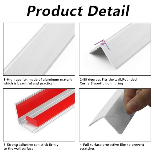 5pcs 48" L*1.42" W Aluminum Self (5 Count)