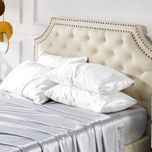 Satin Pillowcases Standard Size Set of 4 (4 Count)