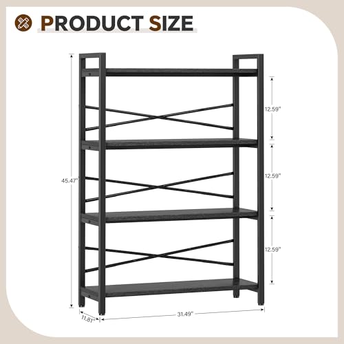 4 Tier Bookshelf 31.49" Width