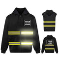 High Visibility Reflective Safety Hoodie Jacket With Removable Sleeves Hi Vis Outdoor Protective Workwear Unisex