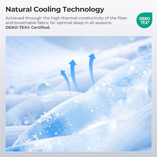 Cooling Mattress Topper Queen Size 4 Inch