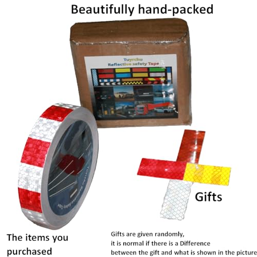 Red and White Reflective Tape Outdoor Waterproof 1 inch X 166 feet