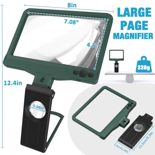 30X 6X Rechargeable Magnifying Glass for Reading