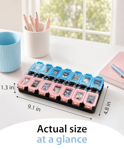 Large Weekly Pill Organizer 2 Times a Day