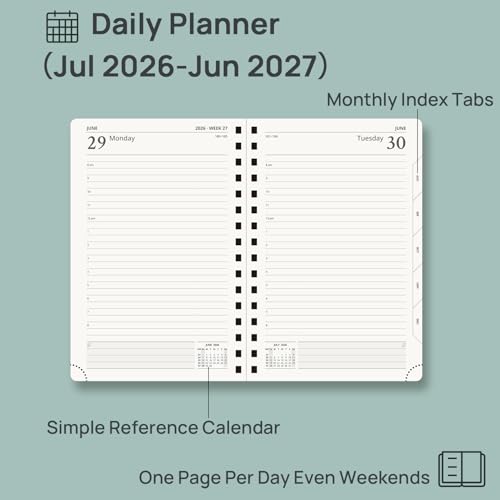 2026 2027 Daily Planner One Page Per Day
