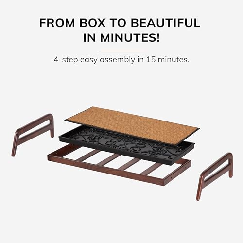 Heavy Duty Waterproof Wooden Shoe Storage Mat Organizer