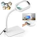 12X Rectangle Magnifying Glass with Light and Stand