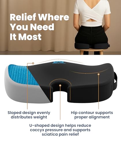 Doctor Recommended Memory Foam Seat Cushion for Office Chairs & Car