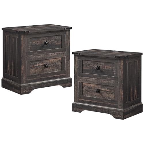 24" Farmhouse Nightstand Set of 2 (2 Count)