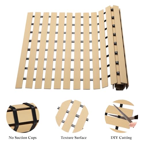 Rubber Shower Mat Non Slip Heavy Duty Large for Inside Shower