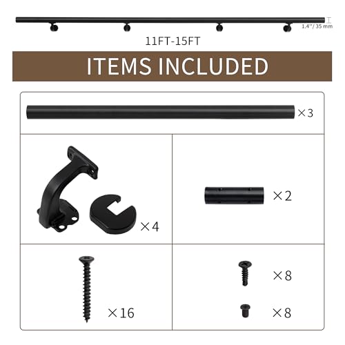 14 FT Handrails for Indoor Stairs