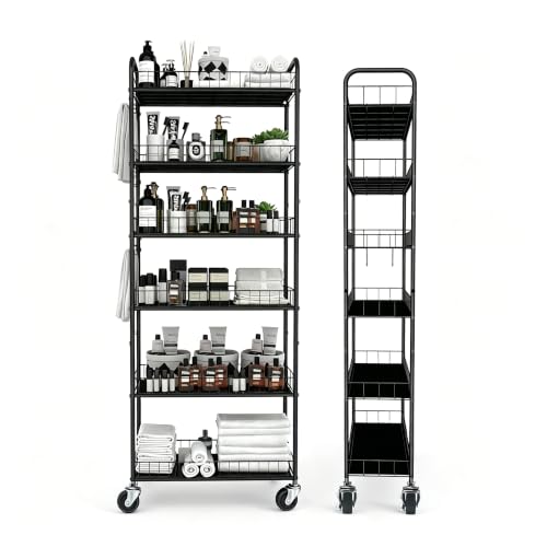 Slim Rolling Storage Cart with Wheels