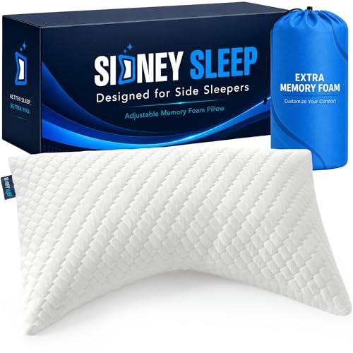 Adjustable Curved Pillows for Neck and Shoulder Support with Extra Shredded Fill