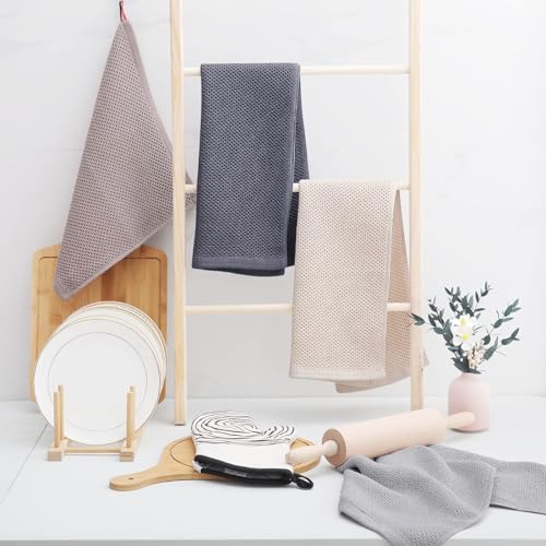 100% Cotton Waffle Weave Kitchen Dish Towels 12 (12 Count)