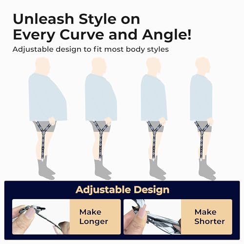 Shirt Stays wtith Non Slip Metal Clips Comfortable & Durable Elastic Bands Easy to Attach Great for Professionals