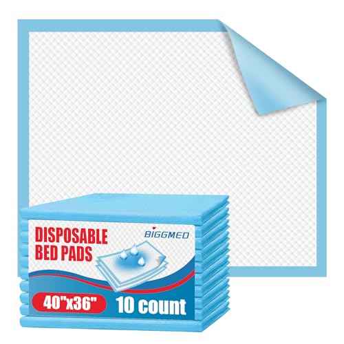 Tear Resistant Incontinence Bed Pads 40'' x 36'' 130Gram (10 Count)