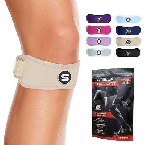 Sleeve Stars Swedish Brand Patellar Tendon Support Strap for Women & Men Effective Osgood Schlatter Knee Brace Youth & Kids Knee Brace with 3 Adjustable Length fits 12"