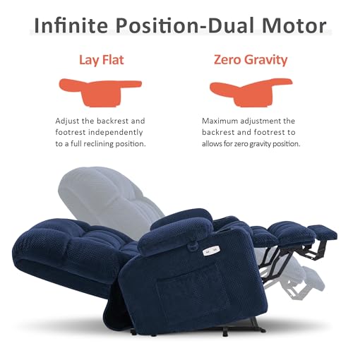 Small Dual Motor Power Lift Recliner Chair for Petite Elderly 7893