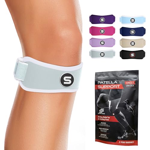 Sleeve Stars Swedish Brand Patellar Tendon Support Strap for Women & Men Effective Osgood Schlatter Knee Brace Youth & Kids Knee Brace with 3 Adjustable Length fits 12" (2 Count)