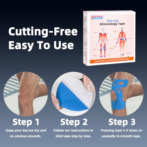 Precut Kinesiology Tape for Knees (10 Count)