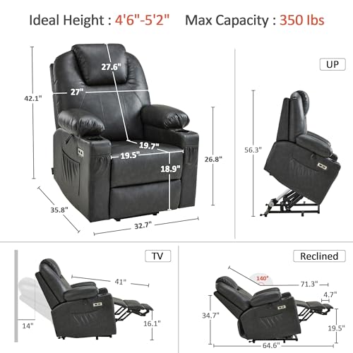 Small Power Lift Recliner Chair for Elderly