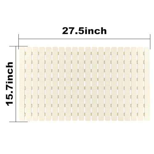 Shower Mat Non Slip Bathtub Mat 27.5 x 15.7 Inch Bath Mat for Tub