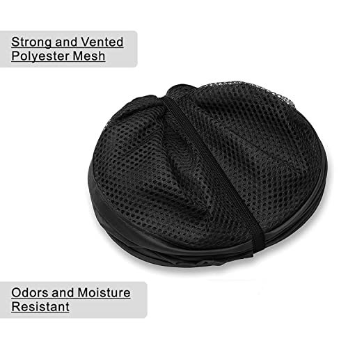 Deluxe Strong Mesh Pop up Laundry Hamper Basket with Side Pocket Foldable Hamper for Laundry Room
