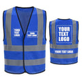 Custom Text 4XL 5XL Blue Hi Vis Safety Vest