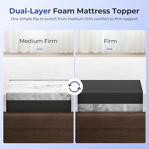 Cooling Mattress Topper Queen Size 4 Inch