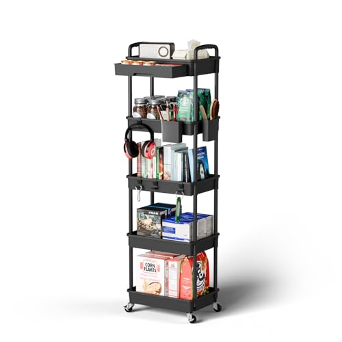 5 Tier Rolling Cart Organizer