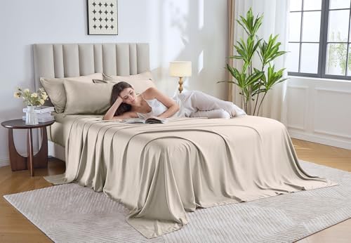 King Sheets Genuine 100% Organic Viscose Derived from Bamboo Bed Sheet Set (4 Piece Set)