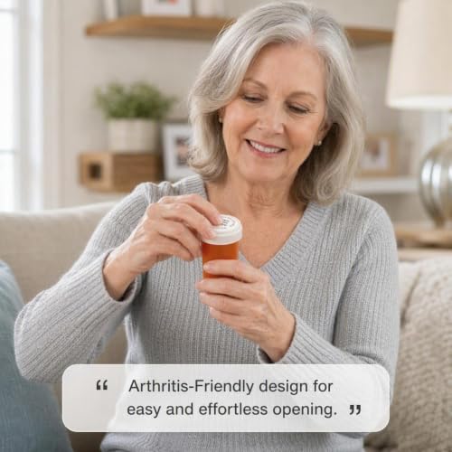 Empty Pill Bottles 13 Dram Amber Reversible Caps (12 Count)