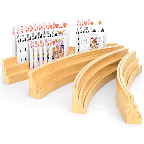 Playing Card Holders for Kids Adults Seniors (4 Count)