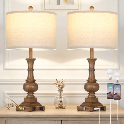 26" Tall Farmhouse Table Lamps Set of 2 (2 Count)