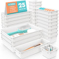 25 PCS Plastic Drawer Organizer Set (25 Count)