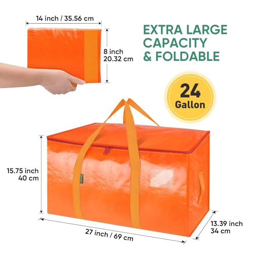 6 Pack Oversized Moving Bags with Reinforced Handles (6 Count)