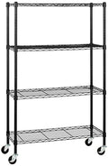 4 Shelf Heavy Duty Garage Shelving Storage Unit on 3" Wheel Casters