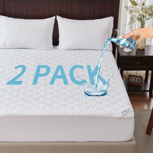 2 Pack Waterproof Mattress Protector Twin Size (2 Count)